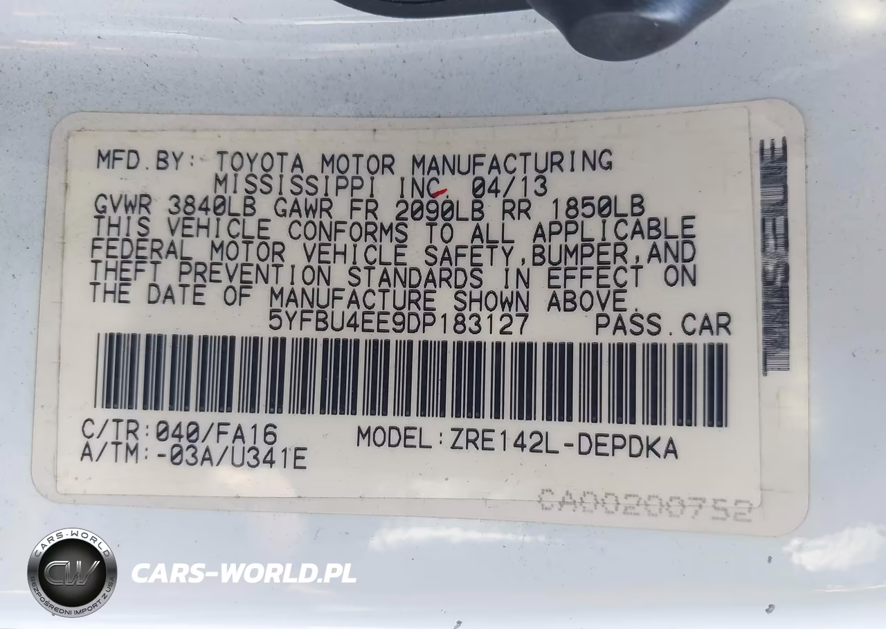 2013 Toyota Corolla L VIN:5YFBU4EE9DP183127 - 9