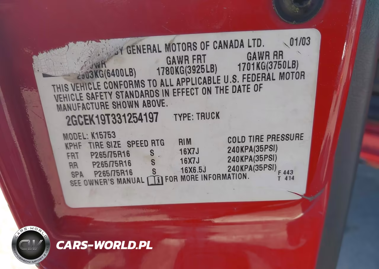 2003 Chevrolet Silverado 1500 Ls VIN:2GCEK19T331254197 - 9