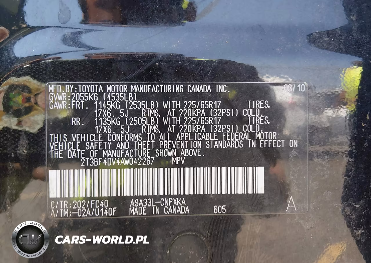 2010 Toyota Rav4 VIN:2T3BF4DV4AW042267 - 9
