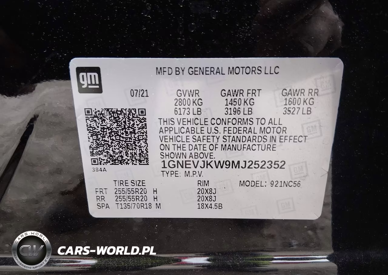 2021 Chevrolet Traverse Awd Rs VIN:1GNEVJKW9MJ252352 - 9