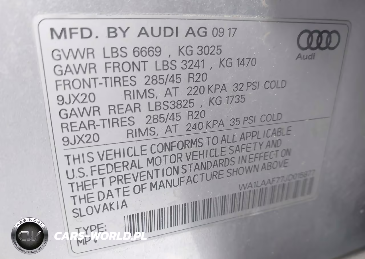 2018 Audi Q7 3.0T Premium VIN:WA1LAAF77JD015877 - 9