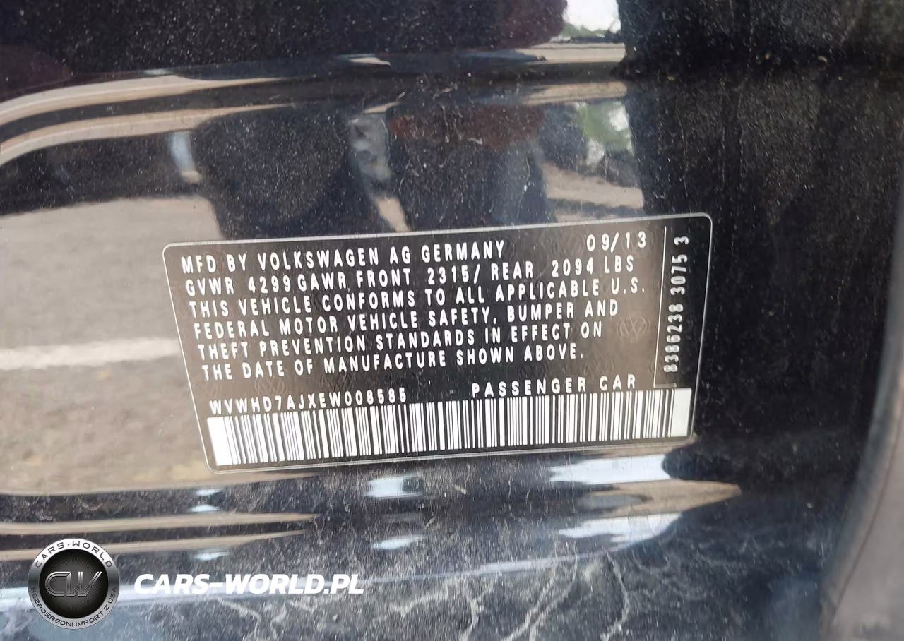 2014 Volkswagen Gti Driver's Edition VIN:WVWHD7AJXEW008585 - 9