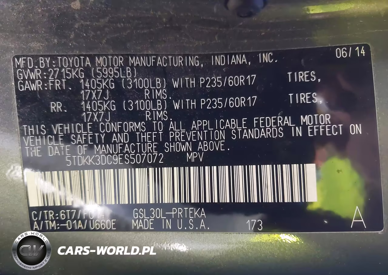 2014 Toyota Sienna Le V6 8 Passenger VIN:5TDKK3DC9ES507072 - 9