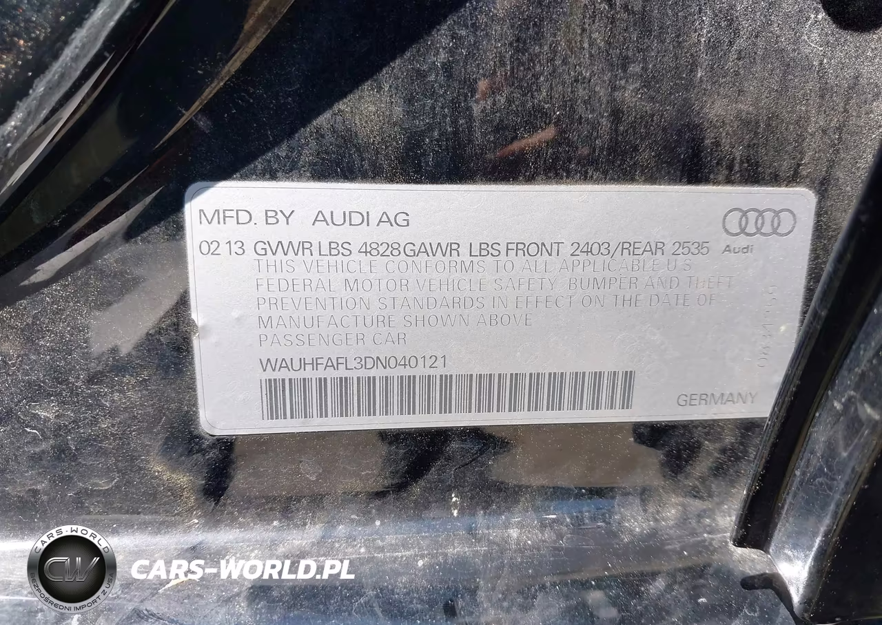 2013 Audi A4 2.0T Premium VIN:WAUHFAFL3DN040121 - 9