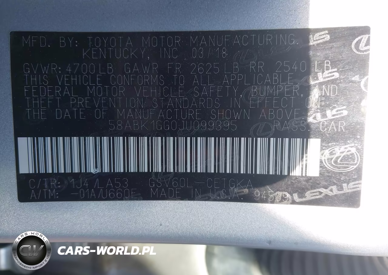 2018 Lexus Es 350 VIN:58ABK1GG0JU099395 - 9