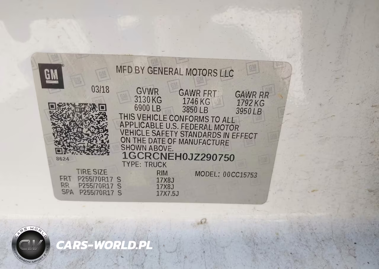 2018 Chevrolet Silverado 1500 Wt VIN:1GCRCNEH0JZ290750 - 9