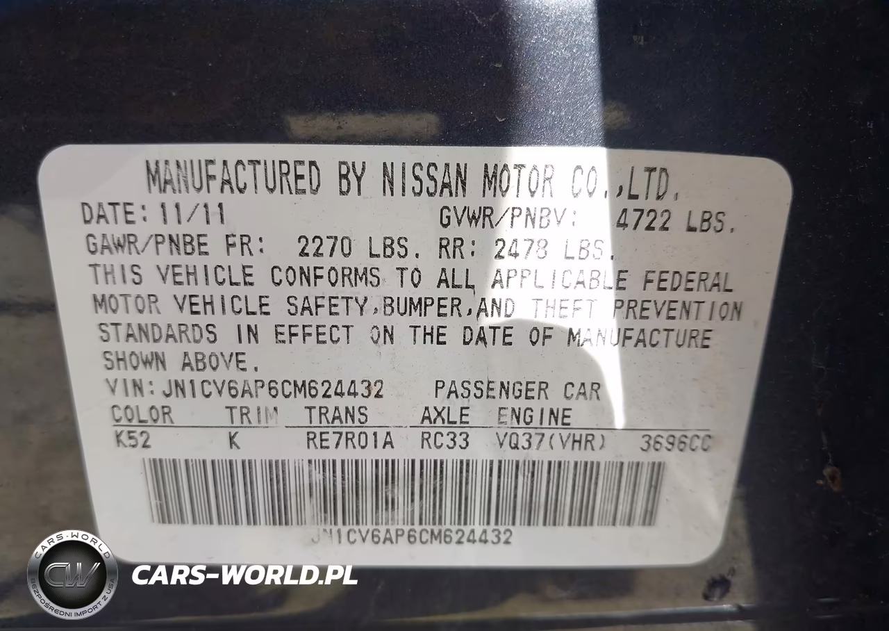 2012 Infiniti G37 Journey VIN:JN1CV6AP6CM624432 - 9