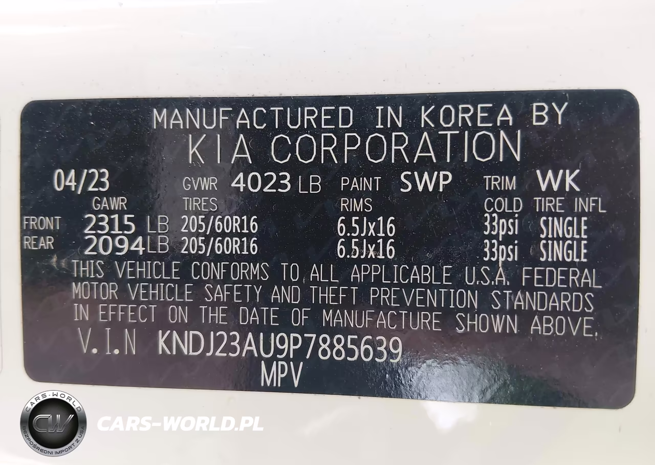 2023 Kia Soul S VIN:KNDJ23AU9P7885639 - 9