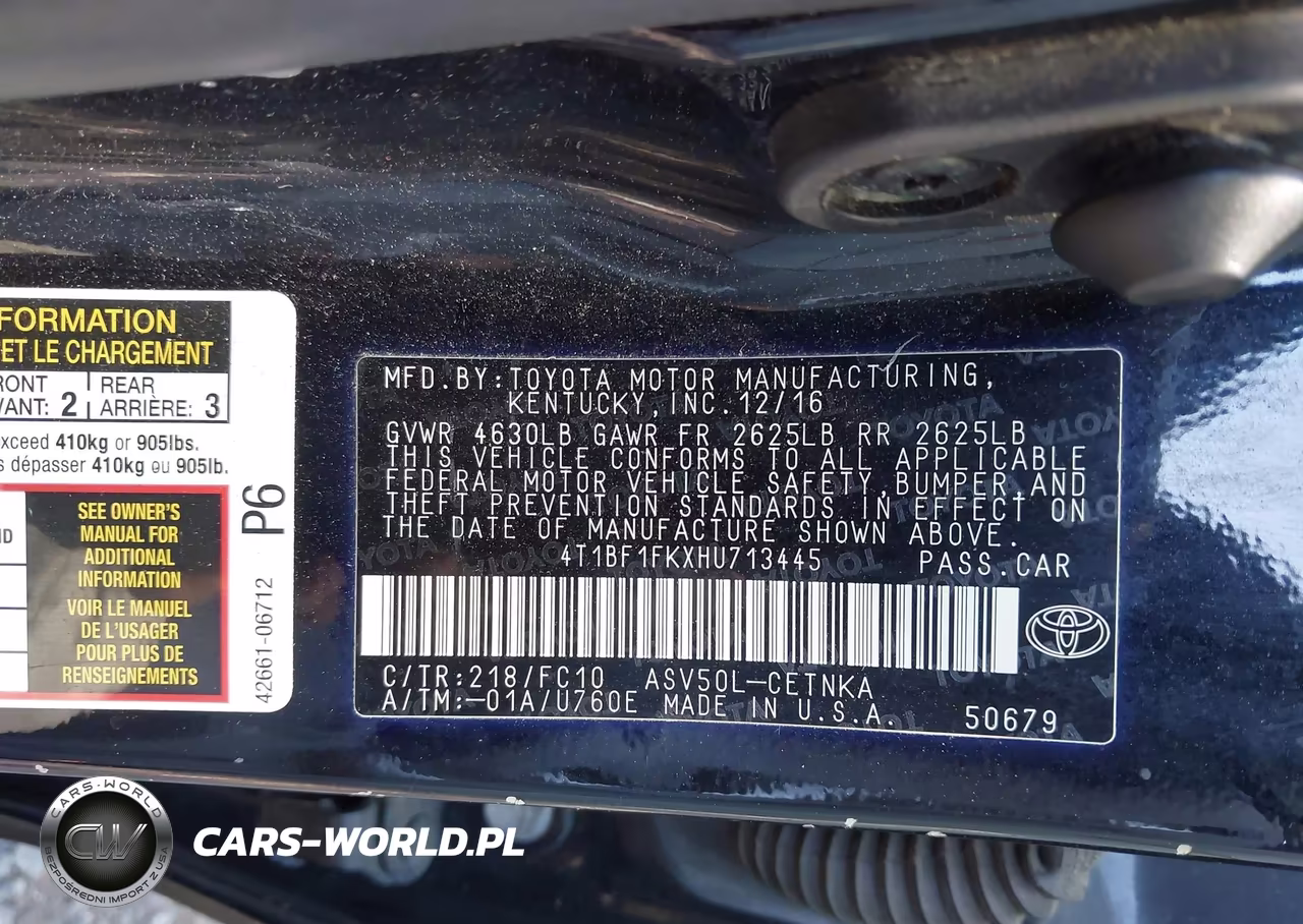 2017 Toyota Camry Le VIN:4T1BF1FKXHU713445 - 9