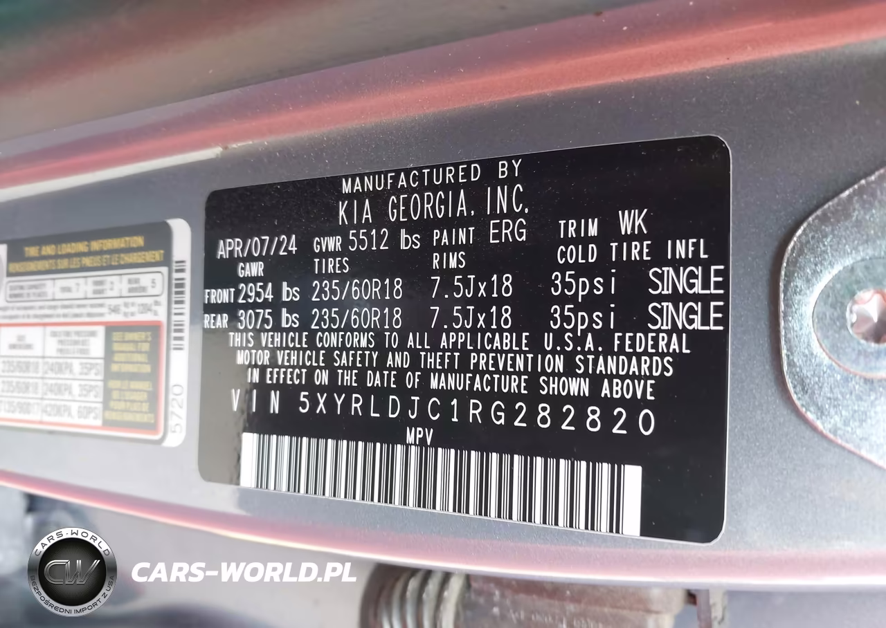 2024 Kia Sorento S VIN:5XYRLDJC1RG282820 - 9