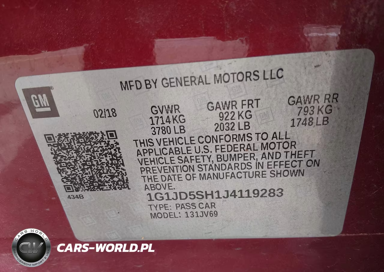 2018 Chevrolet Sonic Lt Auto VIN:1G1JD5SH1J4119283 - 9