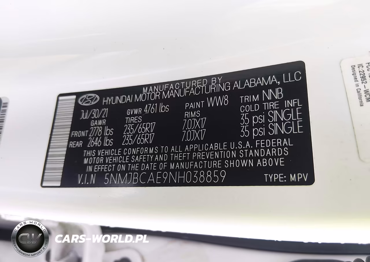 2022 Hyundai Tucson Sel VIN:5NMJBCAE9NH038859 - 9