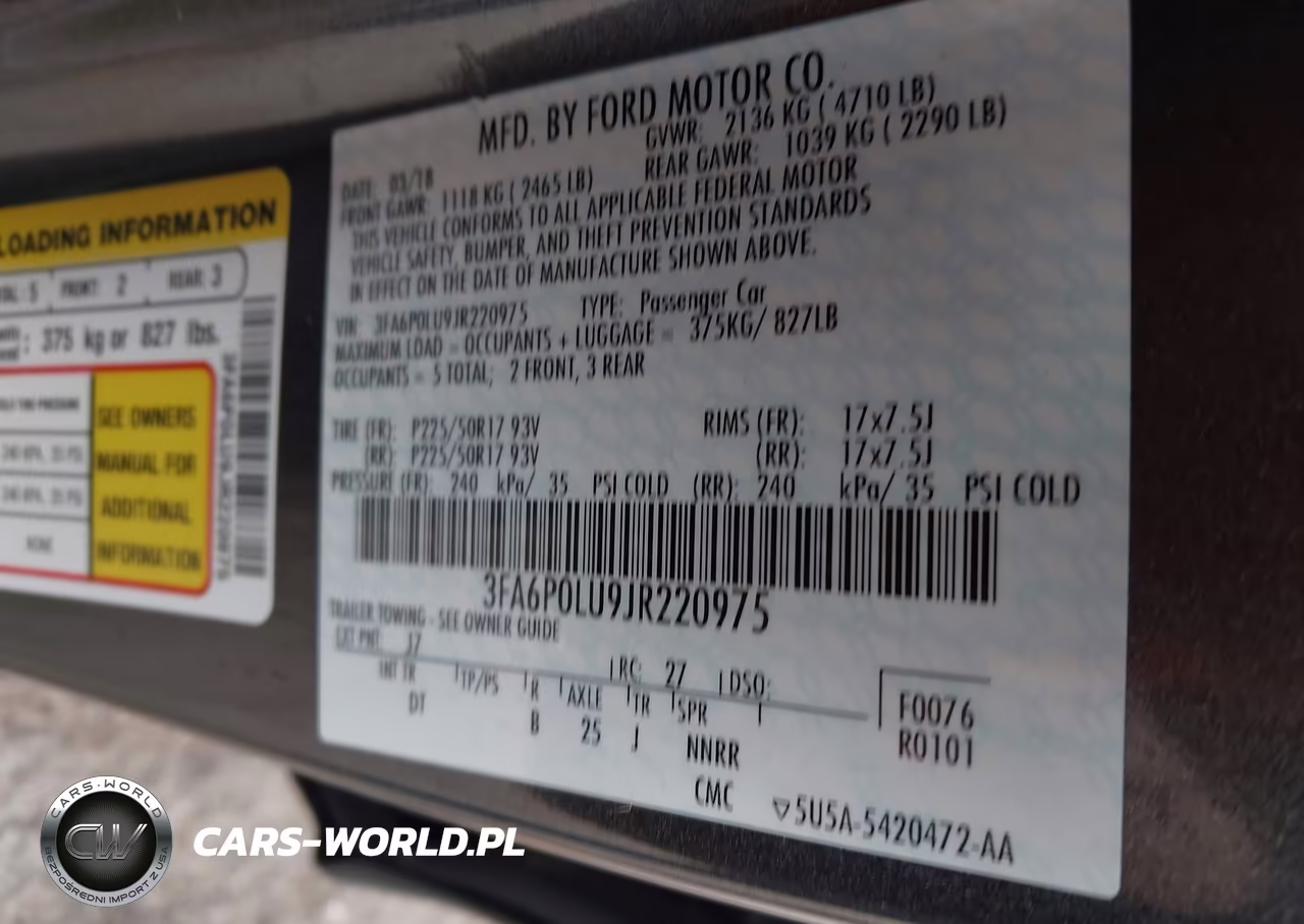 2018 Ford Fusion Hybrid Se VIN:3FA6P0LU9JR220975 - 9