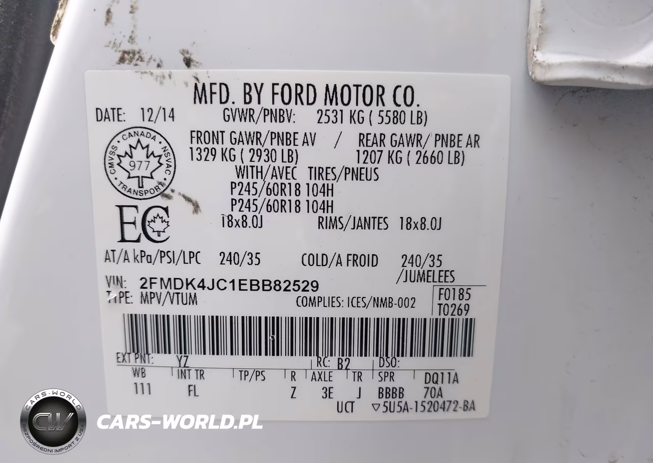 2014 Ford Edge Sel VIN:2FMDK4JC1EBB82529 - 9