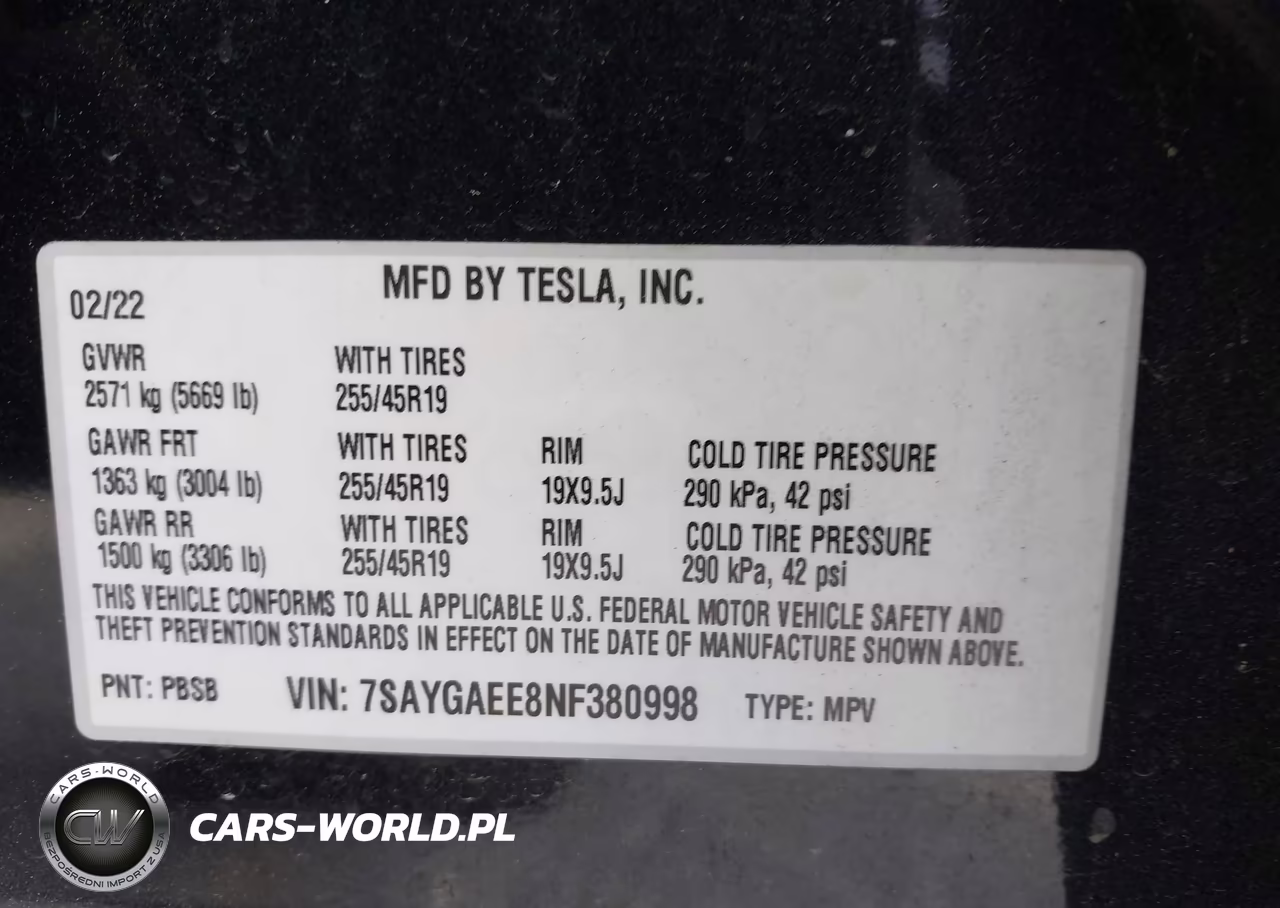 2022 Tesla Model Y Long Range Dual Motor All-Wheel Drive VIN:7SAYGAEE8NF380998 - 9