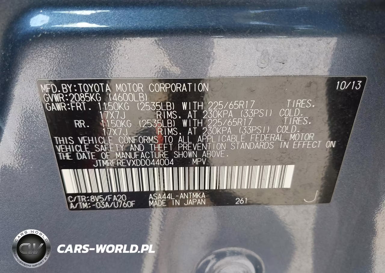 2013 Toyota Rav4 Xle VIN:JTMRFREVXDD044004 - 9