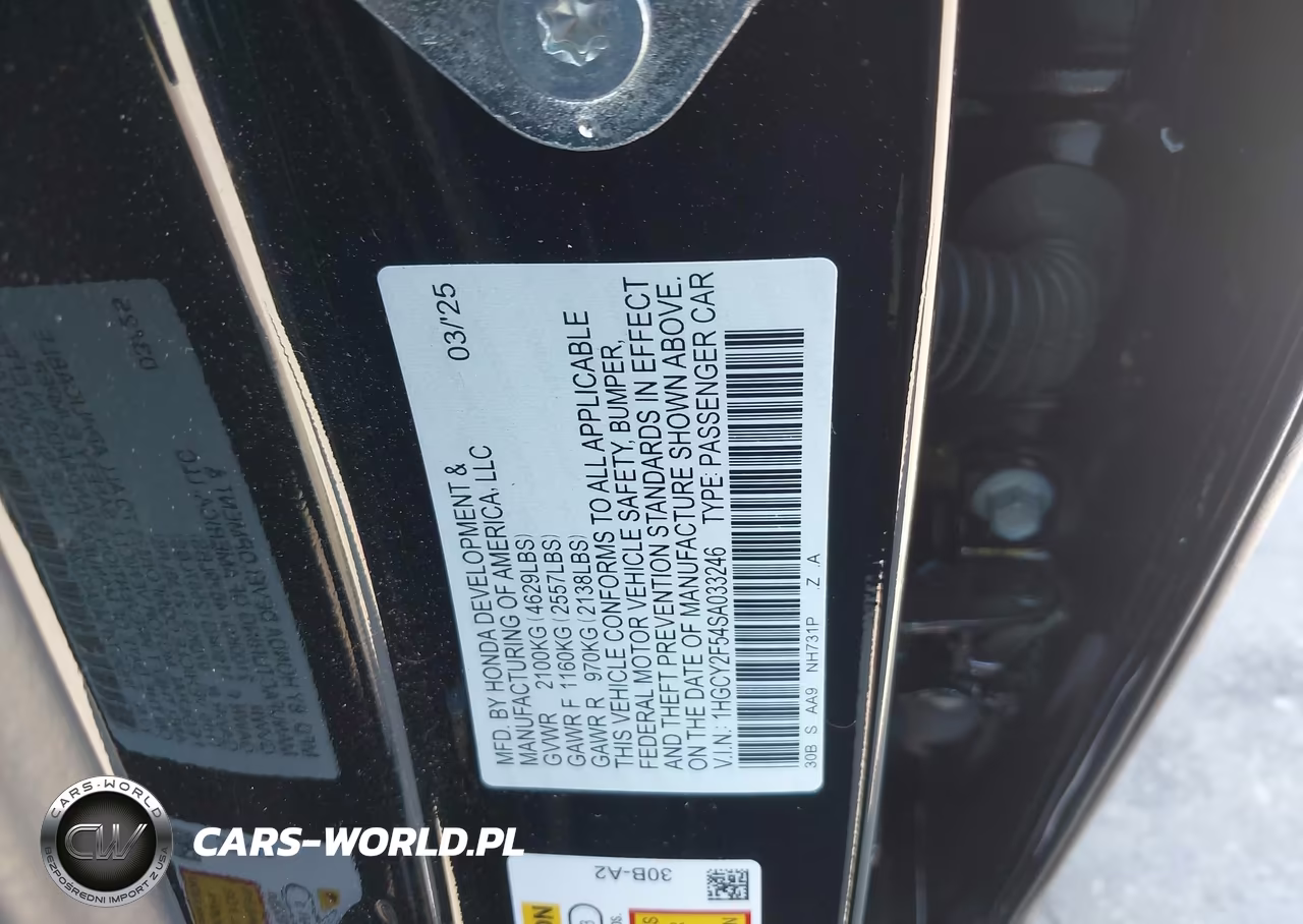 2025 Honda Accord Hybrid Sport VIN:1HGCY2F54SA033246 - 9
