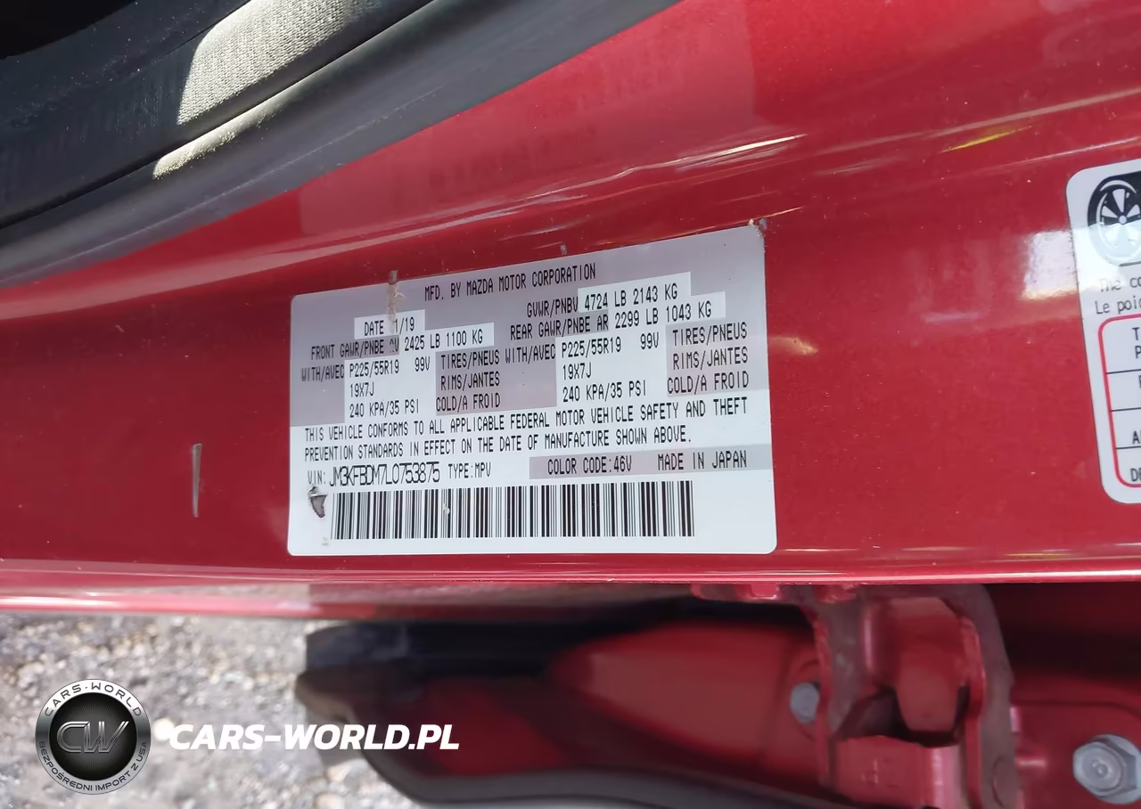 2020 Mazda Cx-5 Grand Touring VIN:JM3KFBDM7L0753875 - 9