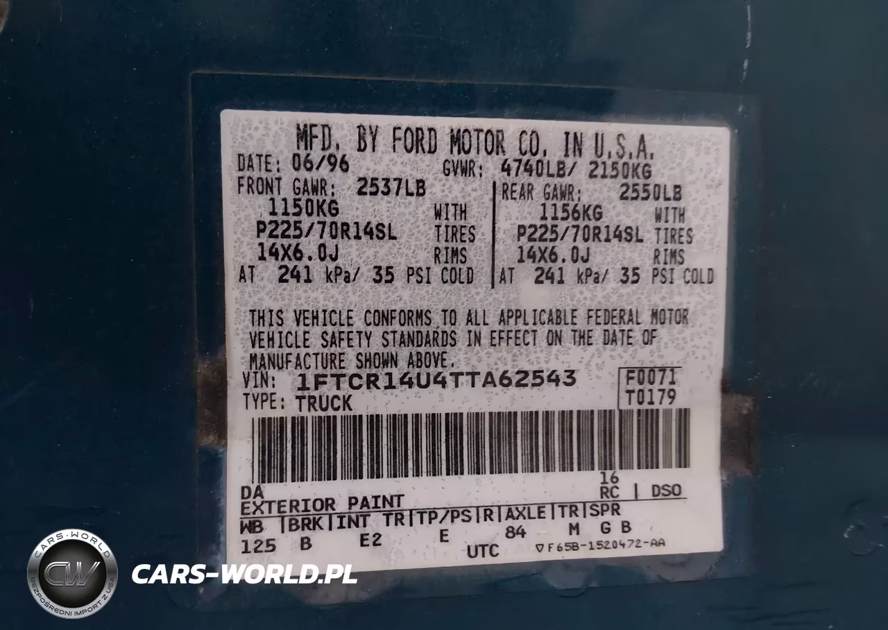 1996 Ford Ranger Super Cab VIN:1FTCR14U4TTA62543 - 9