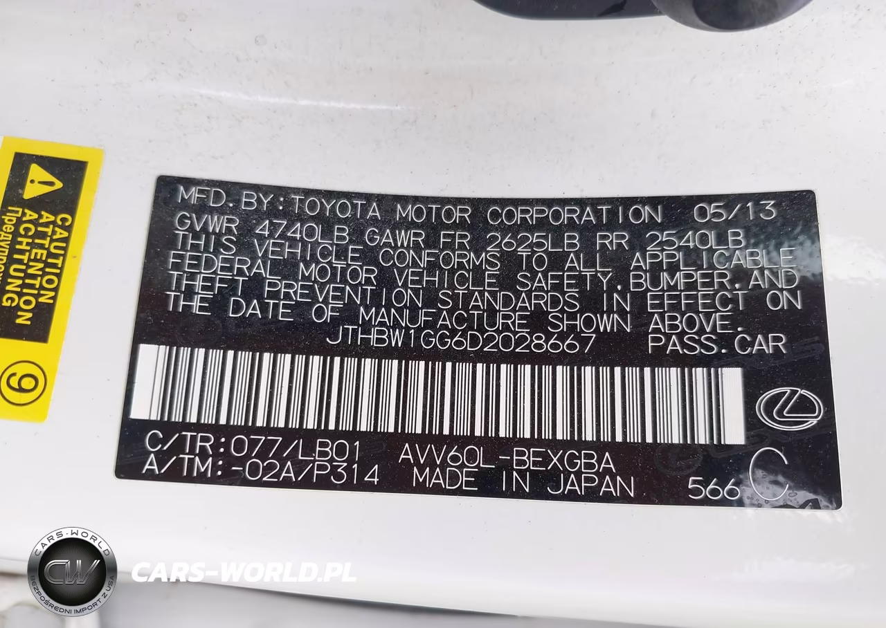 2013 Lexus Es 300H VIN:JTHBW1GG6D2028667 - 9