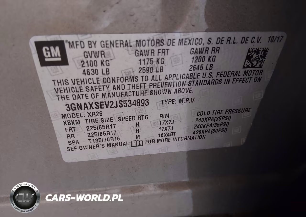2018 Chevrolet Equinox Lt VIN:3GNAXSEV2JS534893 - 9