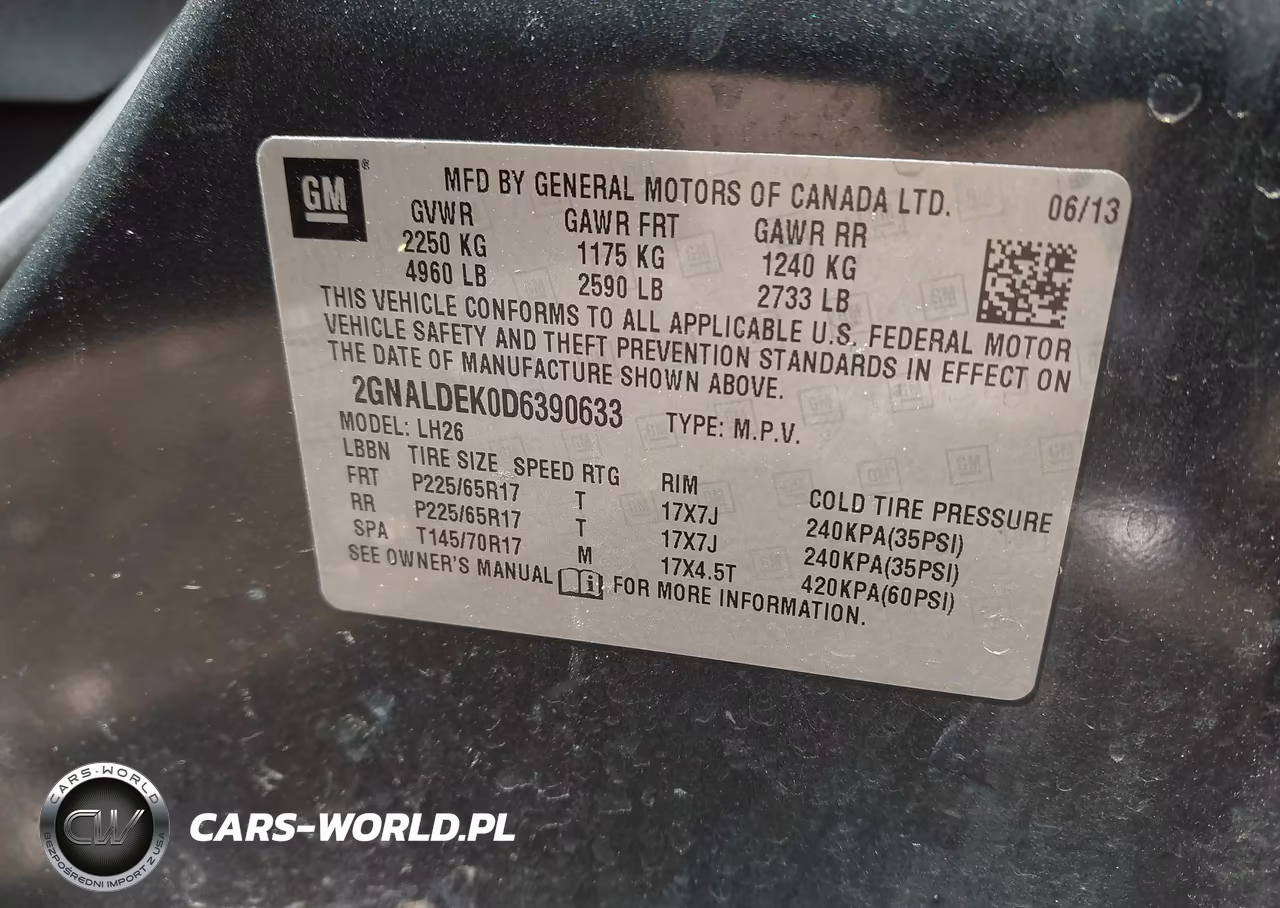 2013 Chevrolet Equinox 1Lt VIN:2GNALDEK0D6390633 - 9