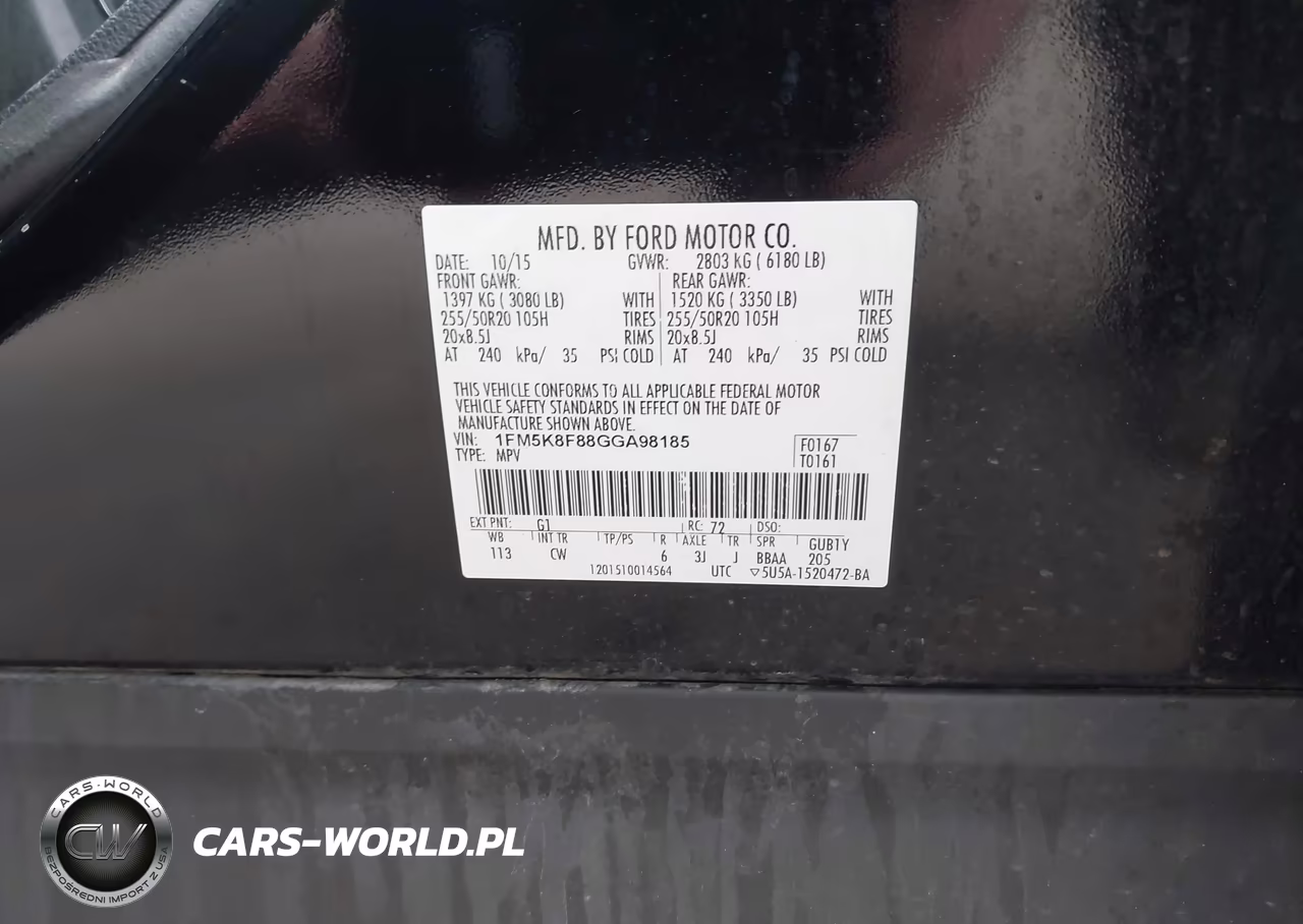 2016 Ford Explorer Limited VIN:1FM5K8F88GGA98185 - 9