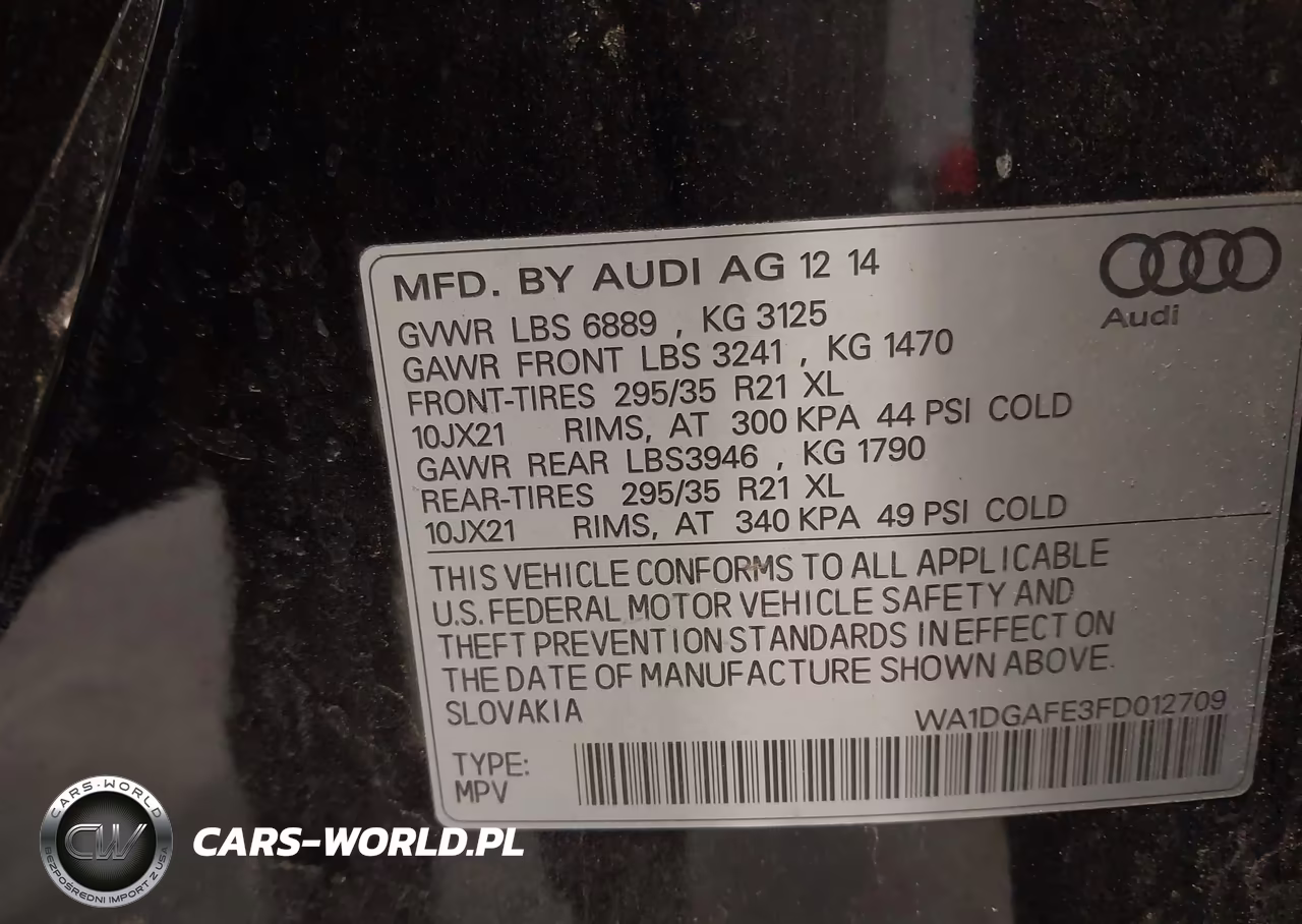 2015 Audi Q7 3.0T S Line Prestige VIN:WA1DGAFE3FD012709 - 9