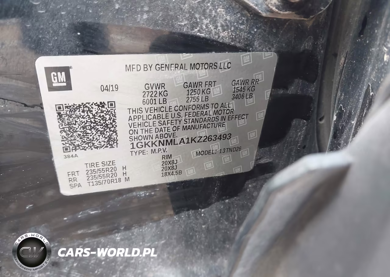 2019 GMC Acadia Slt-1 VIN:1GKKNMLA1KZ263493 - 9