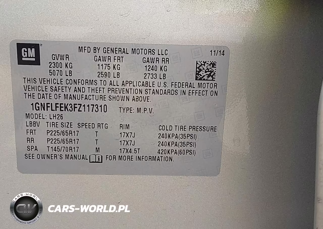 2015 Chevrolet Equinox 1Lt VIN:1GNFLFEK3FZ117310 - 9