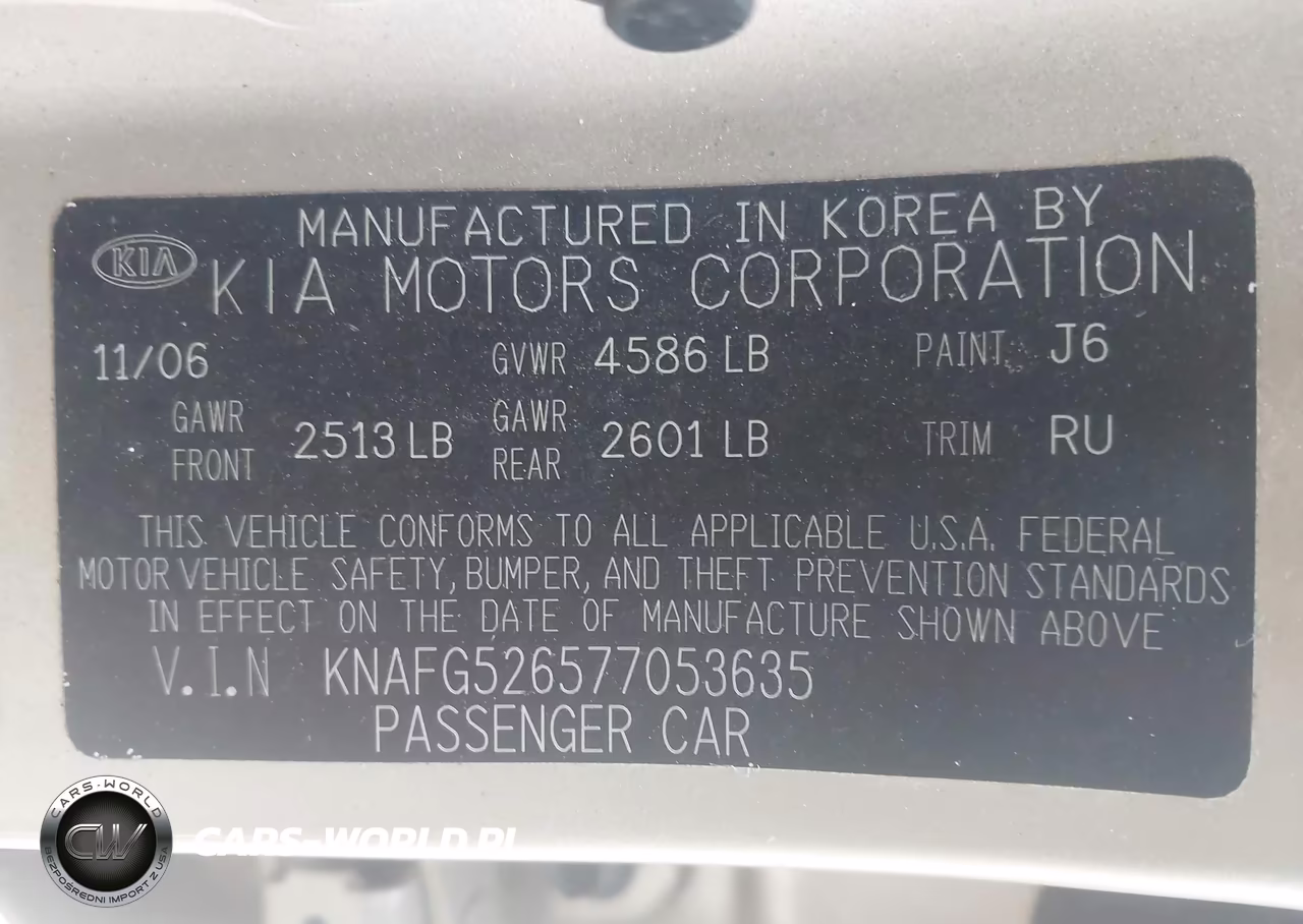 2007 Kia Rondo Ex V6 VIN:KNAFG526577053635 - 9