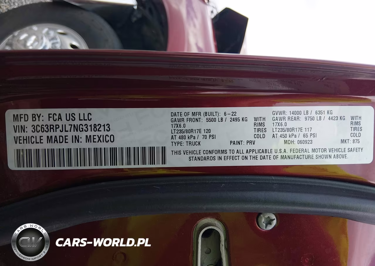 2022 Ram 3500 VIN:3C63RPJL7NG318213 - 8