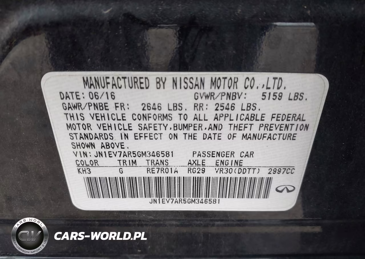 2016 Infiniti Q50 3.0T Premium VIN:JN1EV7AR5GM346581 - 9