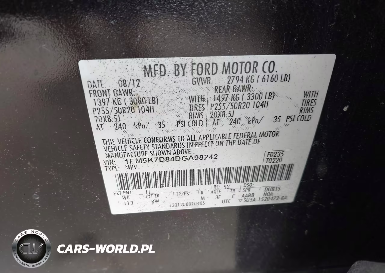 2013 Ford Explorer Xlt VIN:1FM5K7D84DGA98242 - 9