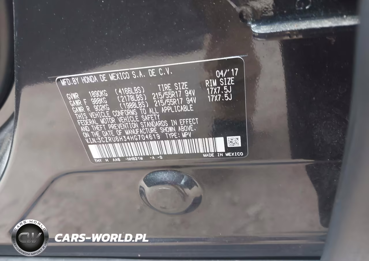 2017 Honda Hr-V Lx VIN:3CZRU6H34HG704619 - 9