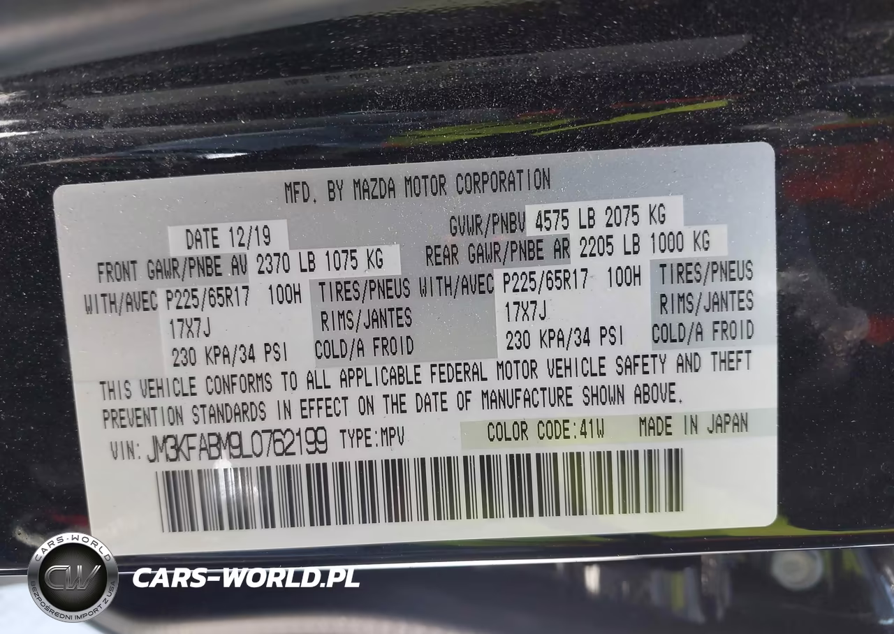 2020 Mazda Cx-5 Sport VIN:JM3KFABM9L0762199 - 9