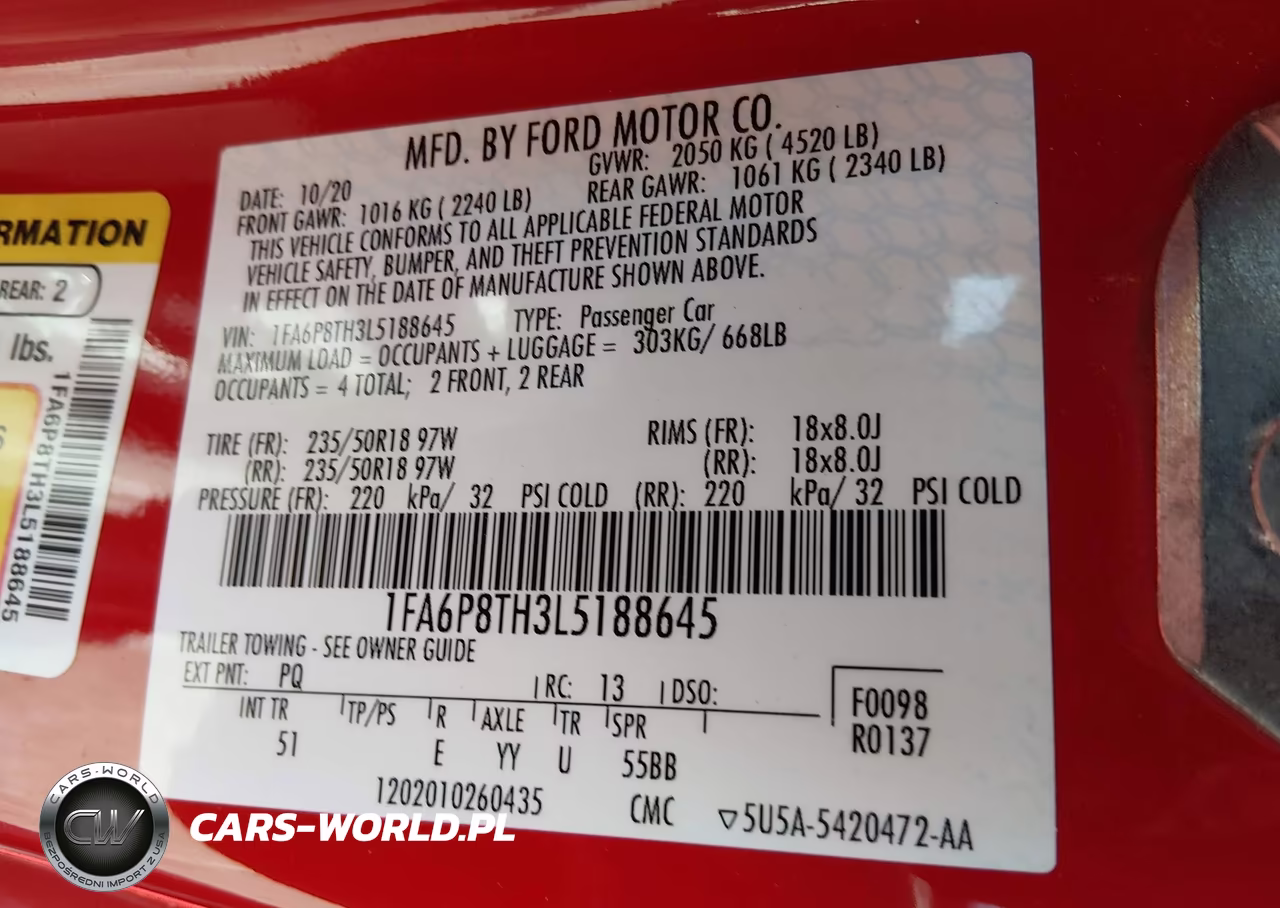 2020 Ford Mustang Ecoboost Premium Fastback VIN:1FA6P8TH3L5188645 - 9