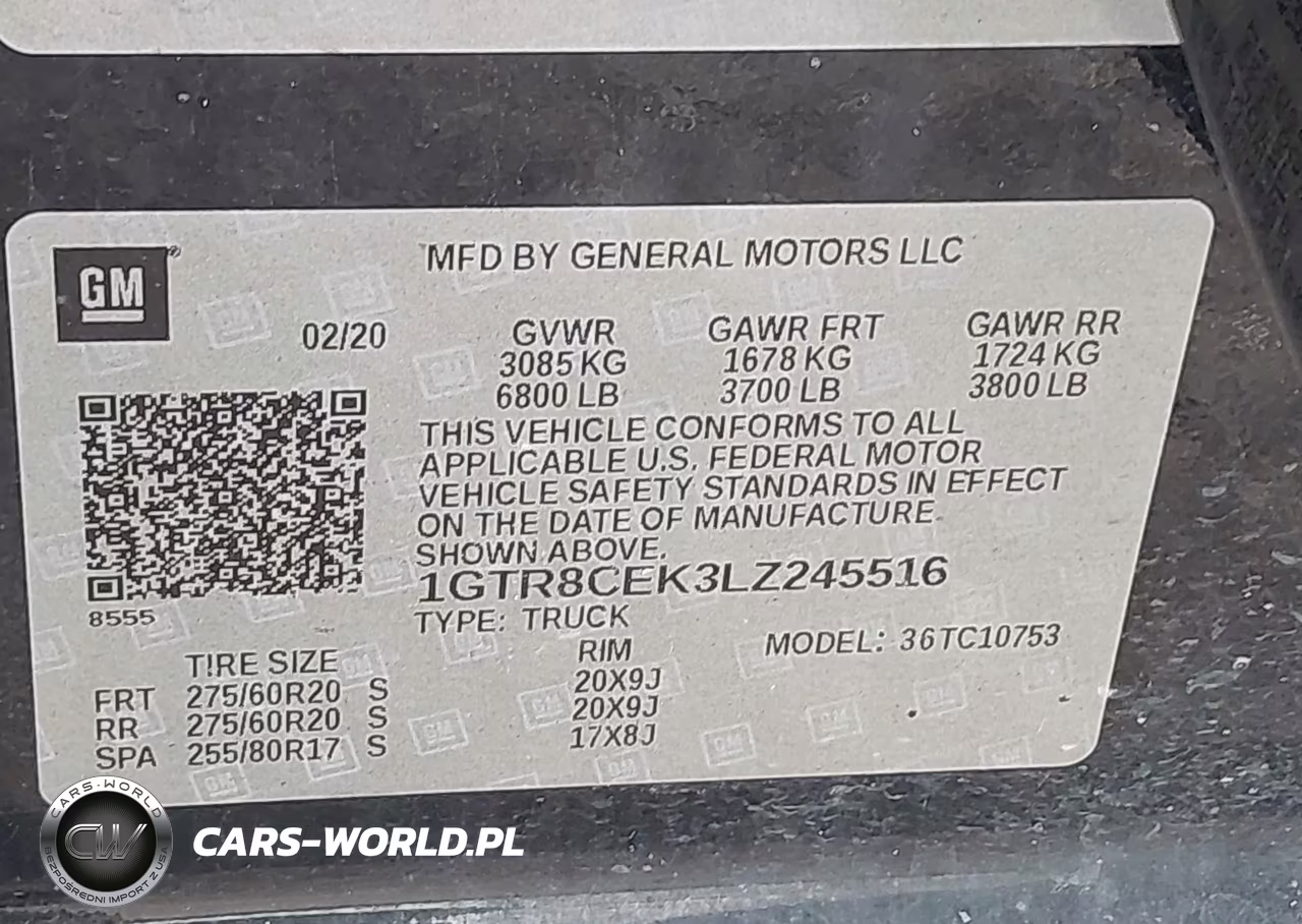2020 GMC Sierra 1500 2Wd Standard Box Elevation VIN:1GTR8CEK3LZ245516 - 9