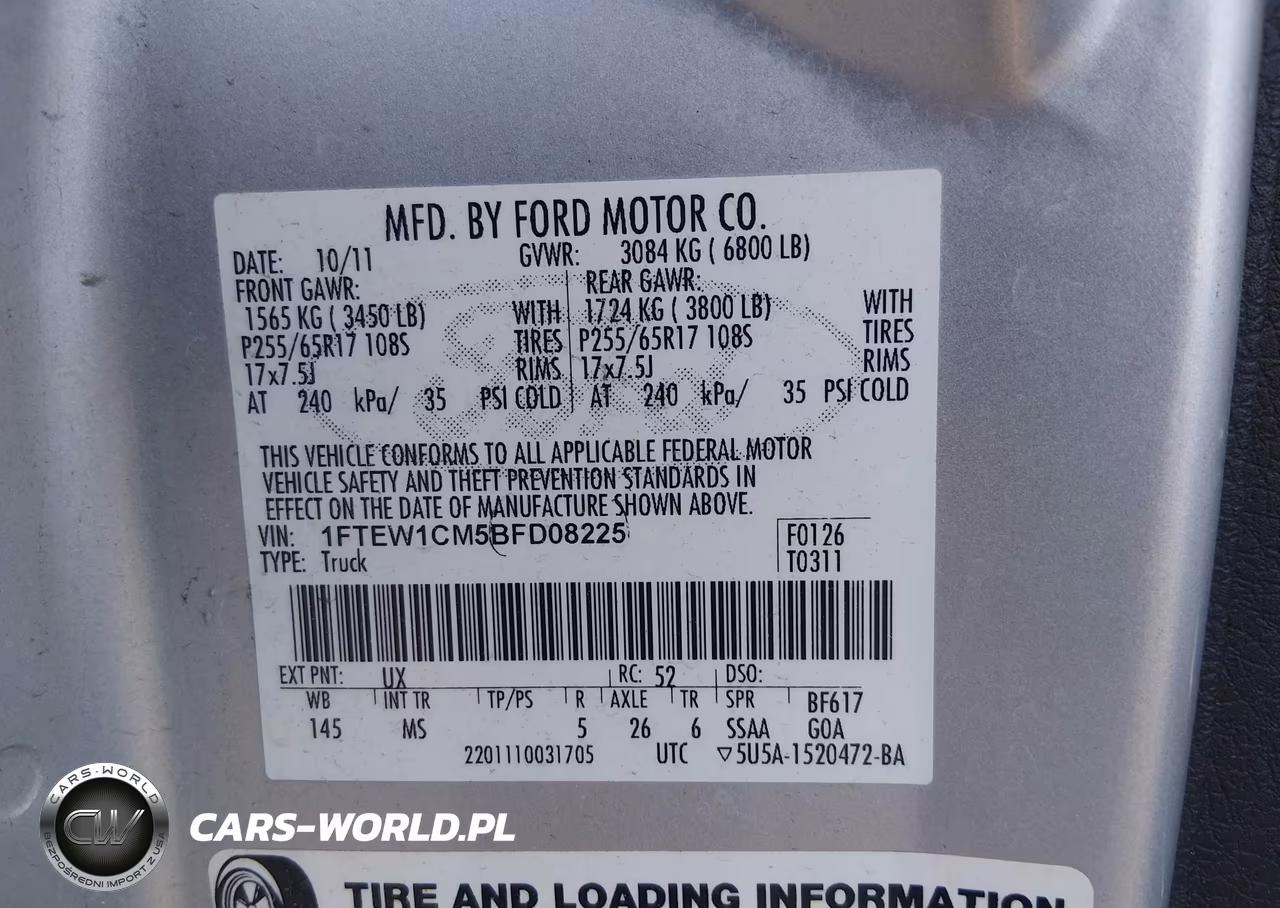 2011 Ford F-150 Xlt VIN:1FTEW1CM5BFD08225 - 9