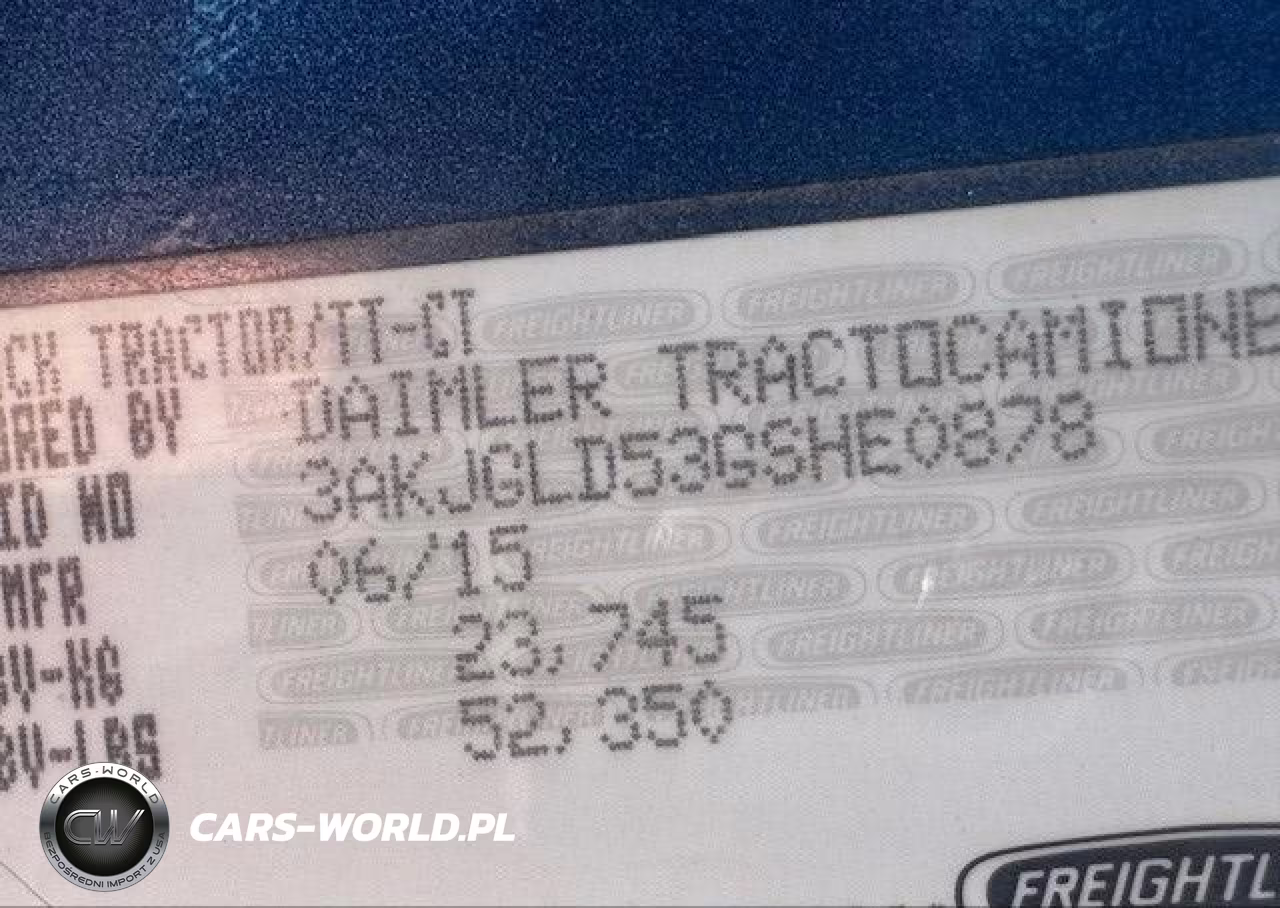 2016 Freightliner Cascadia 125 VIN:3AKJGLD53GSHE0878 - 9