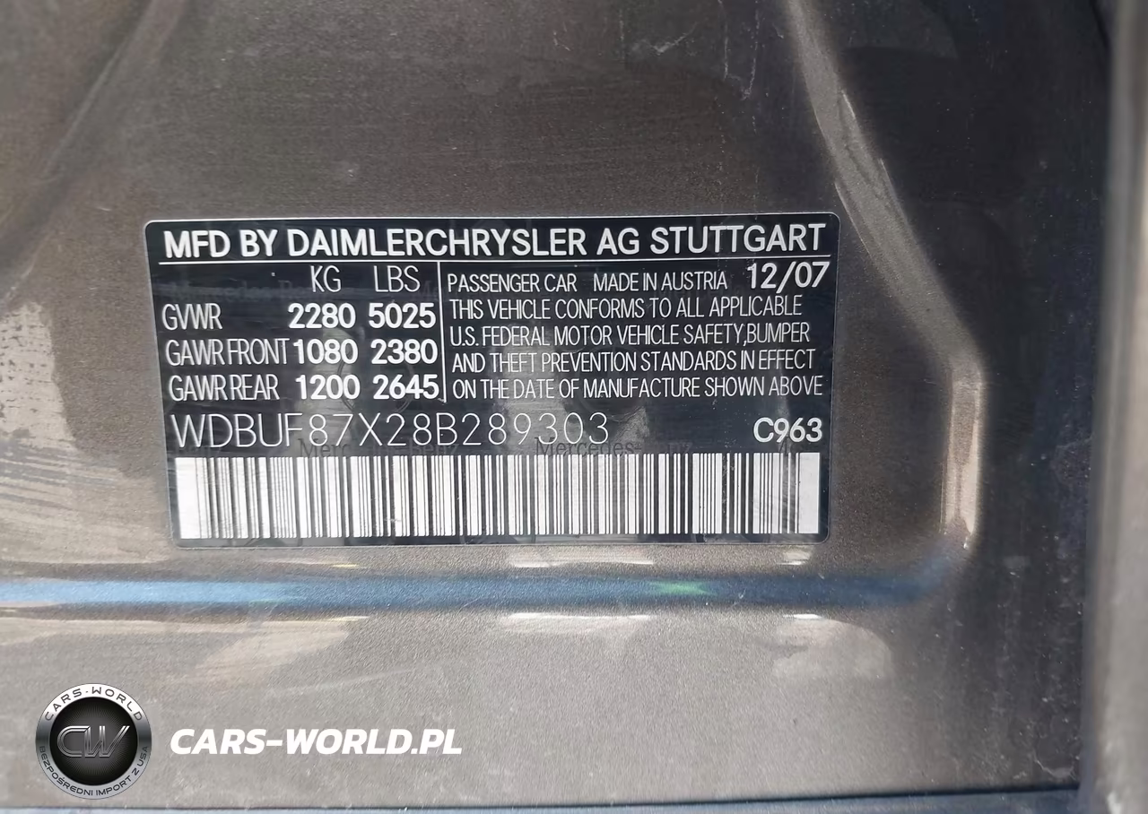2008 Mercedes-Benz E 350 4Matic VIN:WDBUF87X28B289303 - 9