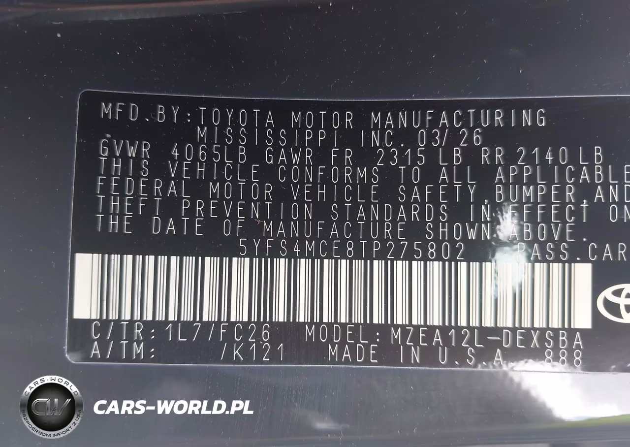 2026 Toyota Corolla Se VIN:5YFS4MCE8TP275802 - 9