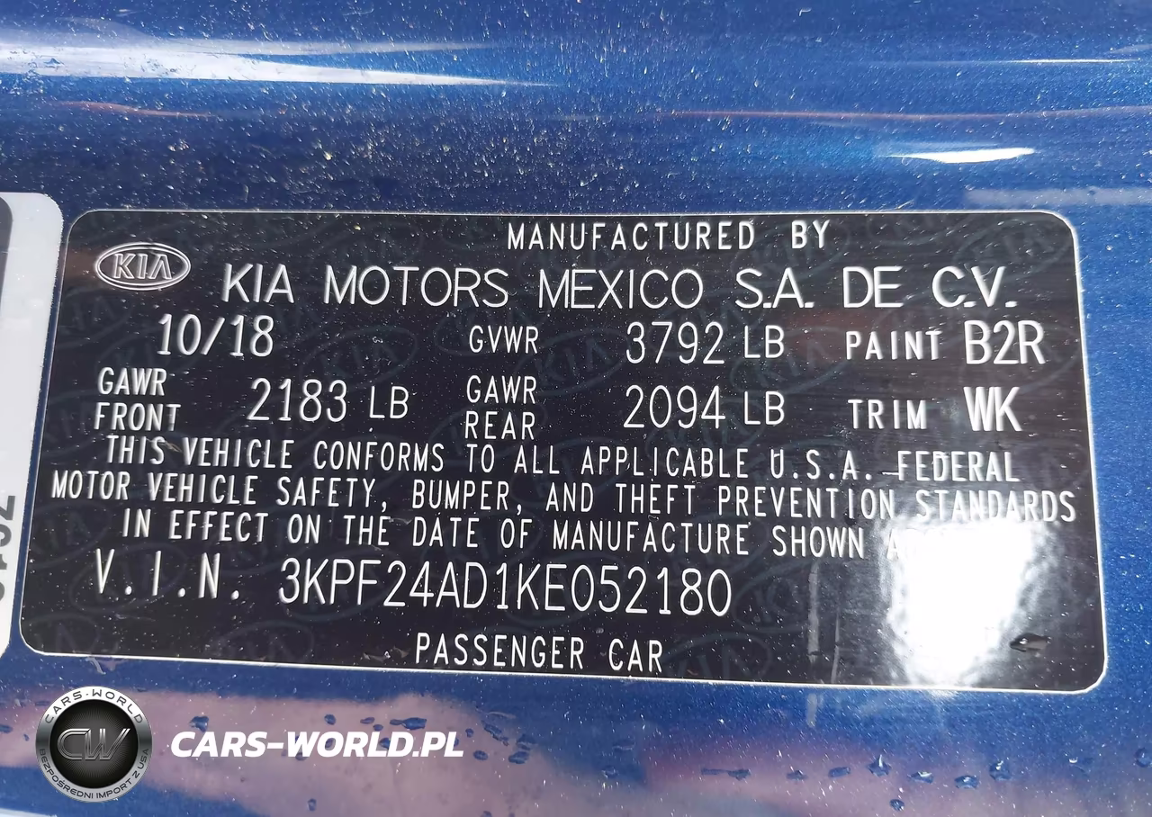 2019 Kia Forte Lxs VIN:3KPF24AD1KE052180 - 9