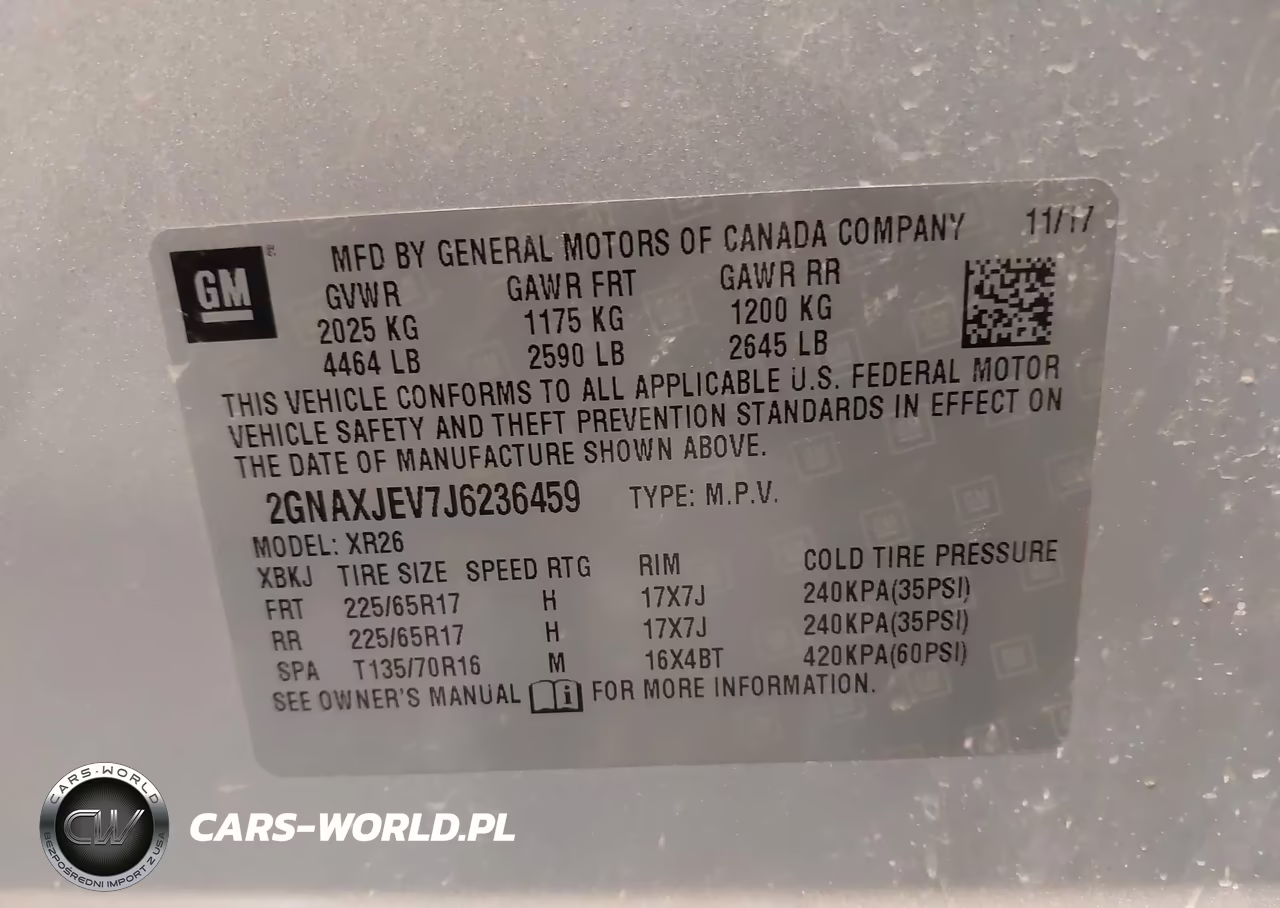 2018 Chevrolet Equinox Lt VIN:2GNAXJEV7J6236459 - 9