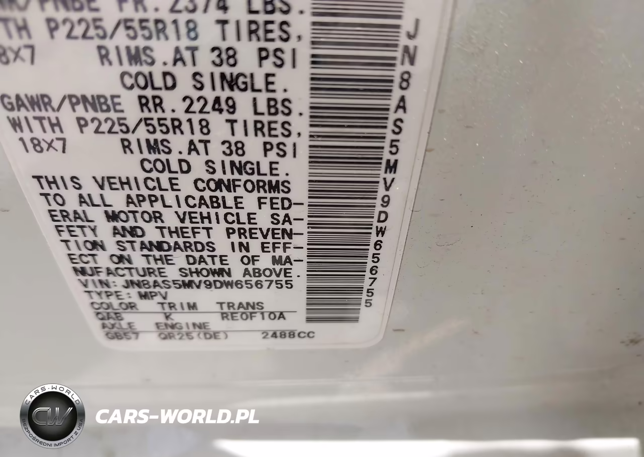 2013 Nissan Rogue Sv W-Sl Pkg VIN:JN8AS5MV9DW656755 - 9