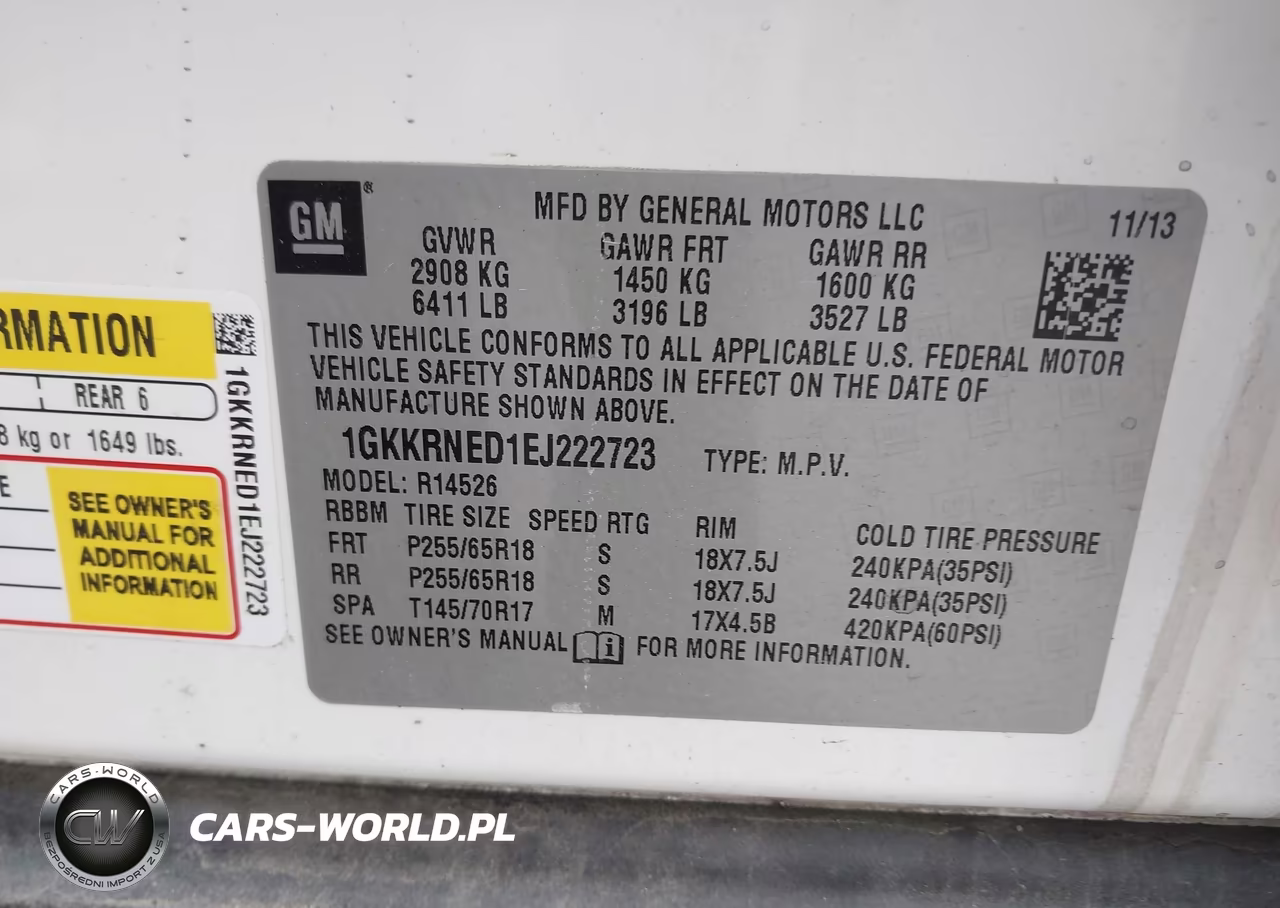 2014 GMC Acadia Sle-1 VIN:1GKKRNED1EJ222723 - 9