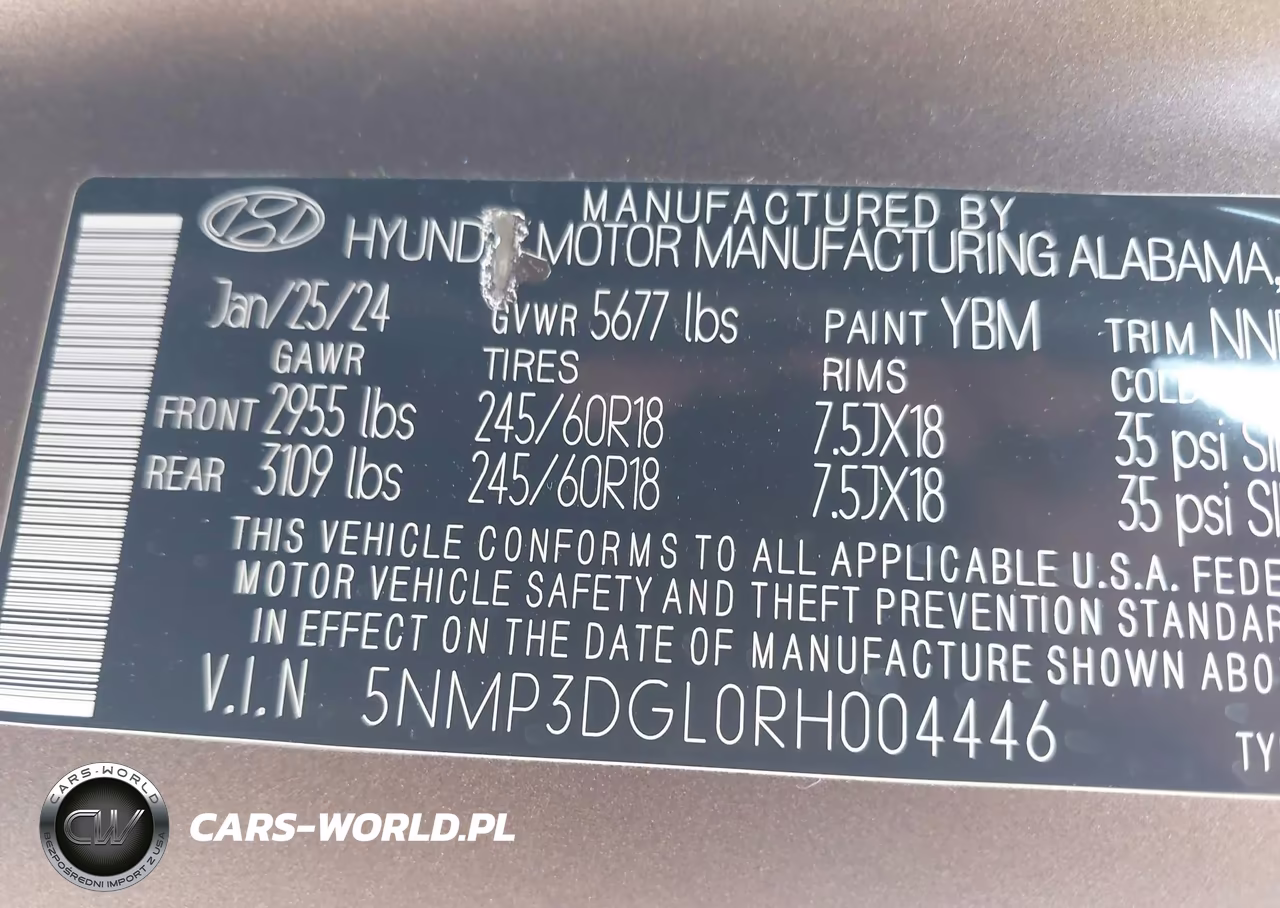2024 Hyundai Santa Fe Xrt VIN:5NMP3DGL0RH004446 - 9