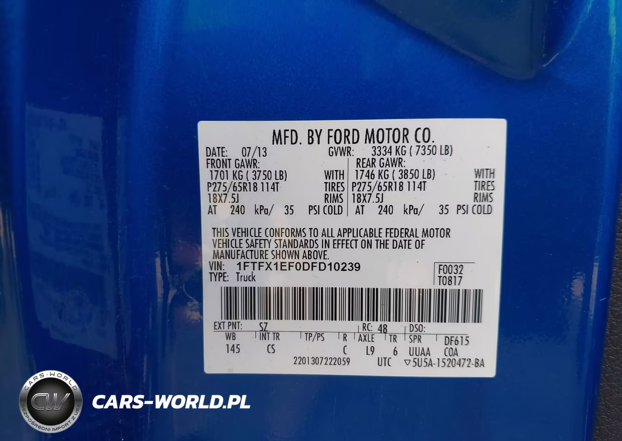 2013 Ford F-150 Stx VIN:1FTFX1EF0DFD10239 - 9