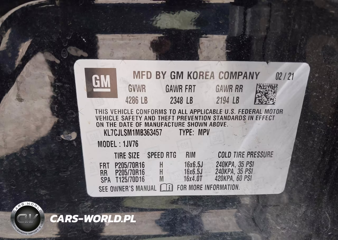 2021 Chevrolet Trax Fwd Lt VIN:KL7CJLSM1MB363457 - 9