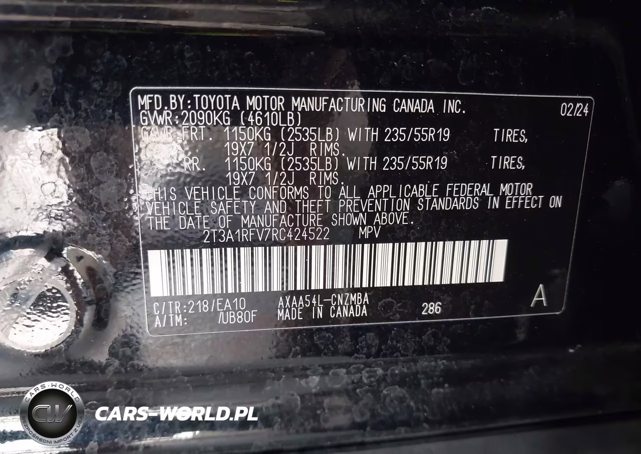 2024 Toyota Rav4 Xle Premium VIN:2T3A1RFV7RC424522 - 9